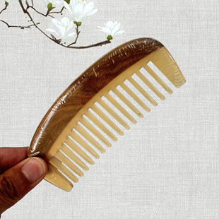 谭木匠角木梳5-11羊角梳绿檀木材质正品梳子礼盒防静电七夕节礼物