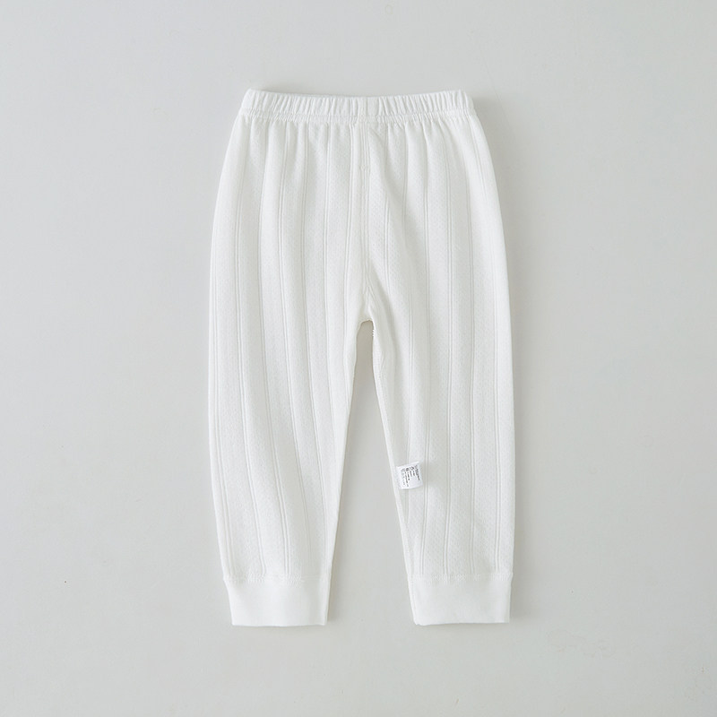 婴儿裤子春秋季纯棉两用裆长裤1男女宝宝家居裤0-3岁儿童打底秋裤