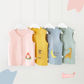 婴儿马甲春秋薄款 新生儿外穿纯棉儿童坎肩外套男女宝宝小马夹背心