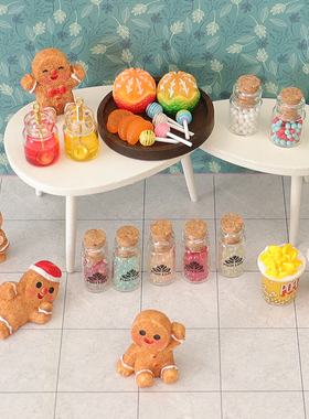 DOLLHOUSE 微缩食玩饼干糖果橘子娃娃屋圣诞节日场景模型配件装饰