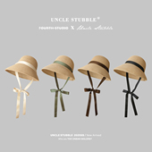 赫本风法式 草帽女士高级感草编遮阳帽大檐显脸小防晒太阳帽度假夏