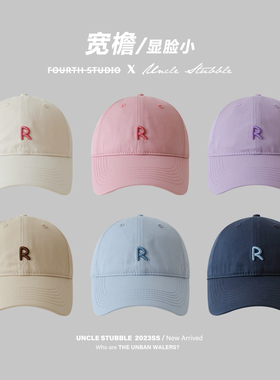 宽檐设计显脸小棒球帽女生夏季薄款透气遮阳帽子大檐软顶鸭舌帽男