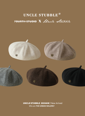 毛呢贝雷帽女生小版型适合小头文艺画家帽子厚款保暖可爱南瓜帽潮