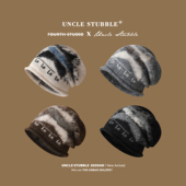 宽松大头围针织堆堆帽女生美式 辣妹显瘦包头帽护耳保暖星星套头帽