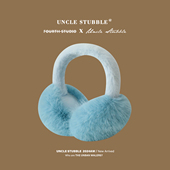 甜美可爱蓝色耳罩加厚保暖骑车防风耳包冬季 雪地氛围感耳套耳暖女