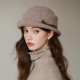 民国风羊毛气质礼帽赫本风留洋千金蝴蝶结画家帽贵气复古盆帽女生