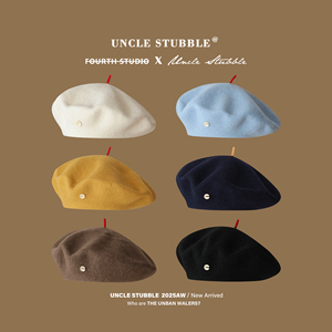 日系气质贝雷帽复古高级羊毛画家帽法式优雅简约百搭女士帽子秋冬