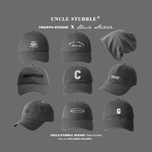 胡茬叔叔新品 帽子原创灰色软顶棒球帽鸭舌帽男韩版 百搭渔夫帽女生