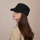 韩版 针织马术帽英伦风简约复古鸭舌帽秋冬时尚 百搭气质平顶帽子女