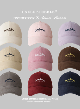 胡茬叔叔原创棒球帽男女中性百搭潮牌鸭舌帽宽檐显脸小遮阳帽子春