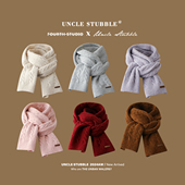 日系软糯保暖围巾秋冬简约百搭学院风情侣围脖男女不挑人加厚麻花