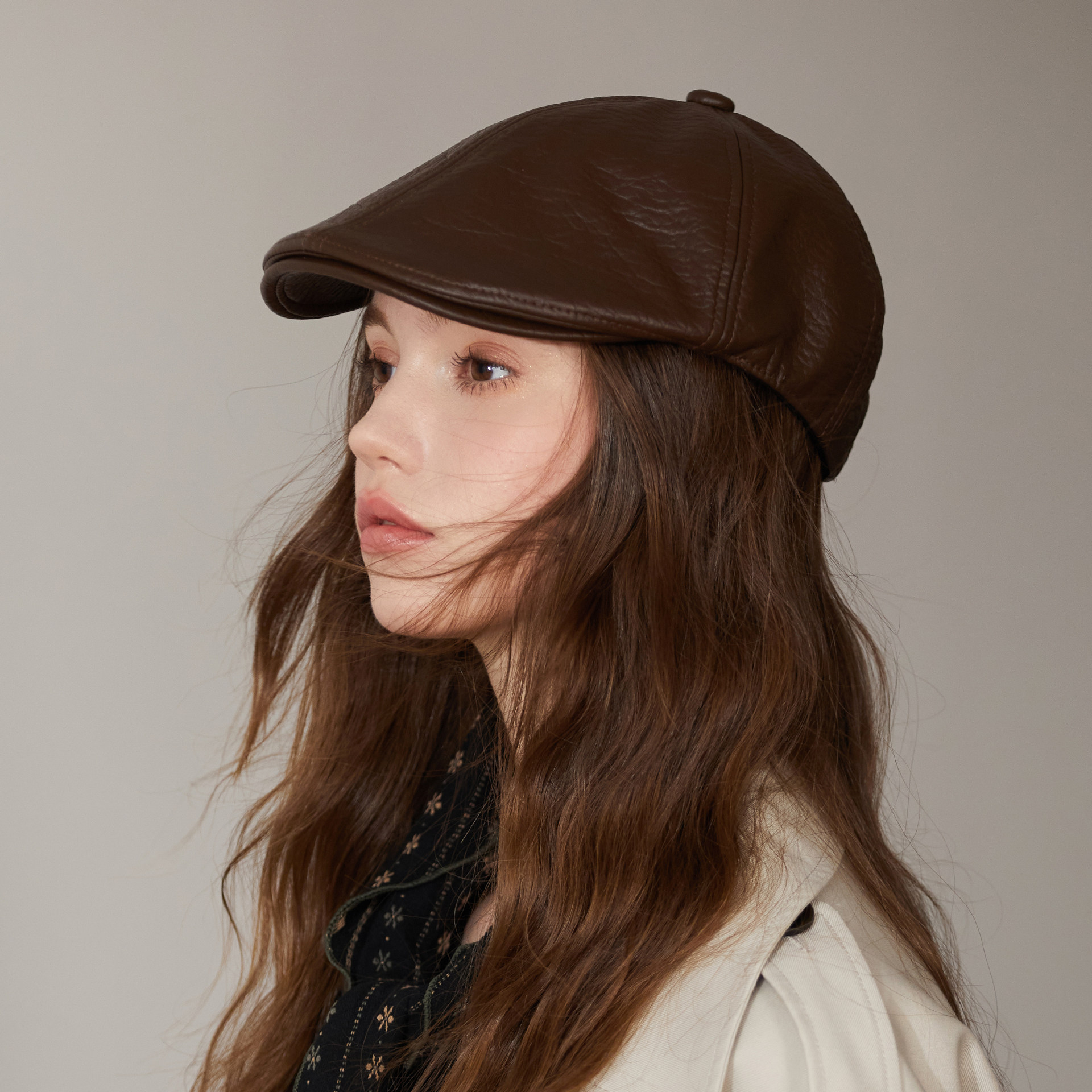 咖啡色pu皮质报童帽2026复古英伦风前进帽日系文艺鸭舌帽子男女,服饰配件/皮带/帽子/围巾,帽子,淘宝优惠券,粉丝福利购,淘宝优惠卷