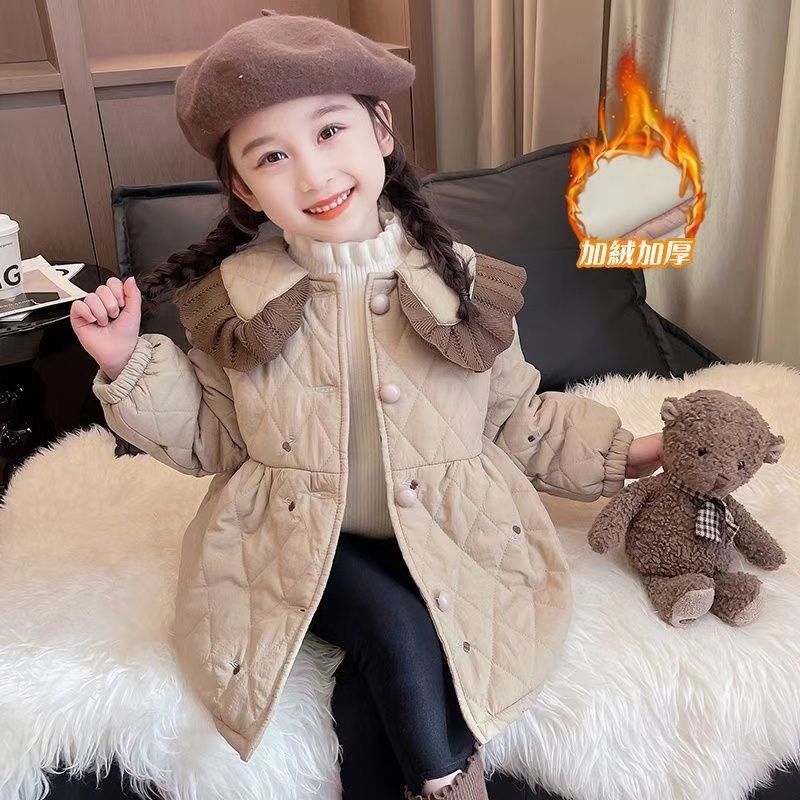 女童加绒棉服外套冬季保