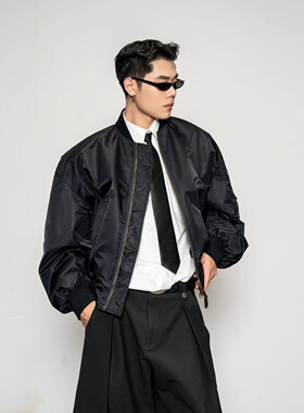 DBW Doublewin街头bomber短款飞行夹克外套男宽松百搭休闲棒球服