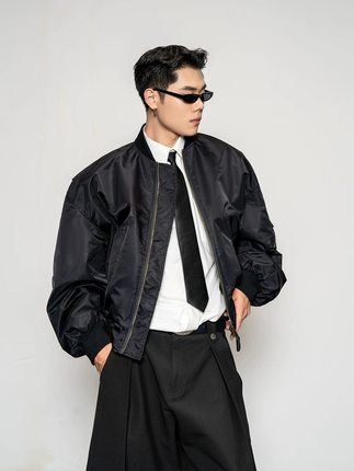 DBW Doublewin街头bomber短款飞行夹克外套男宽松百搭休闲棒球服