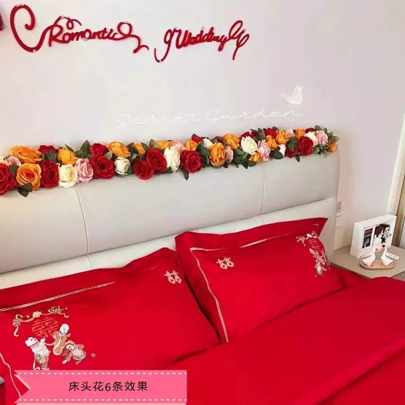 仿真玫瑰花藤条假花缠绕空调拍照打卡造景装饰管道藤蔓月季花