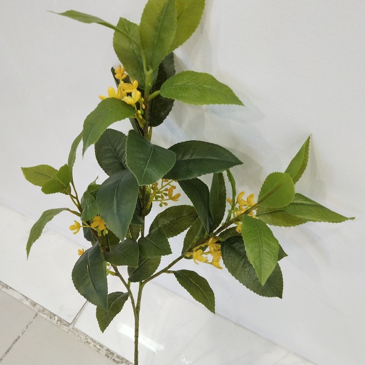 仿真桂花叶插花摆件道具常青月桂支工程酒店装饰树叶家居软装假花