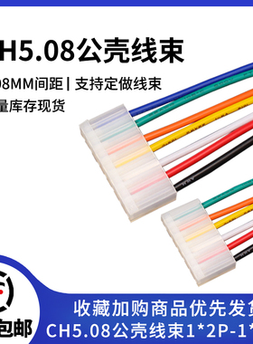 CH5.08电子线单头线长10/20/30cm 2P3P4P5P6P7P-10P 彩排线连接线
