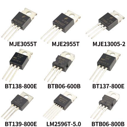 TO-220封装MJE2955T MJE3055T BTB06-800B LM2596T-5.0集成电路