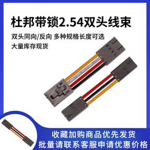 TJC8 杜邦带锁扣端子线 2.54mm双头同向反向24awg电子线2P-8P