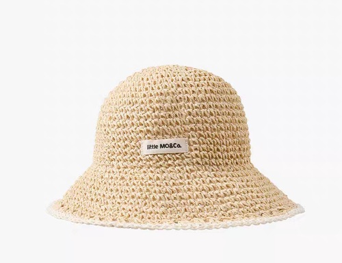 little moco童装26夏装新款女童草帽遮阳帽子百搭KBF2HAT002