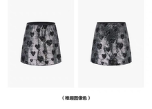 little moco专柜正品24年秋女童洋气短裙亮片半身裙KBD3SKT007
