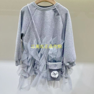 F4FAF3359太平鸟童装 mini peace 2025秋季新款女幼童休闲连衣裙