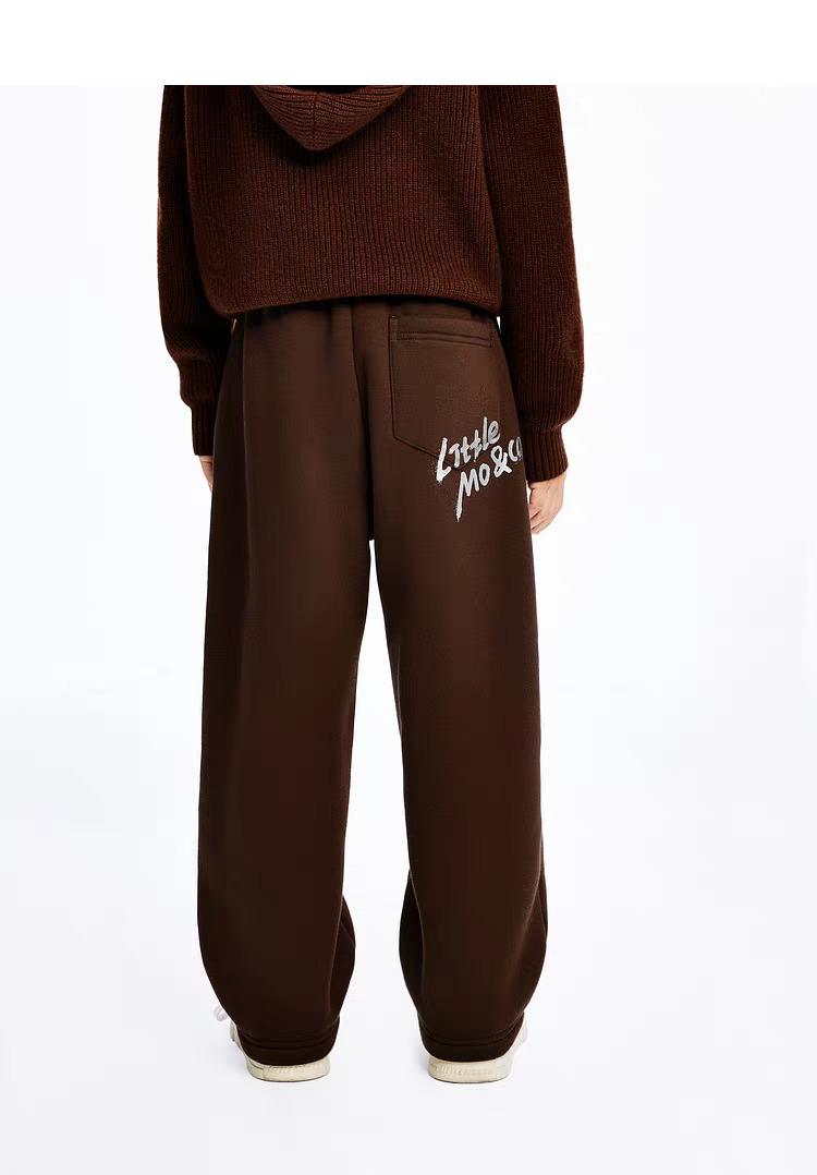 little moco专柜正品24年冬男女童宽松加绒休闲长裤KBD4PAT003