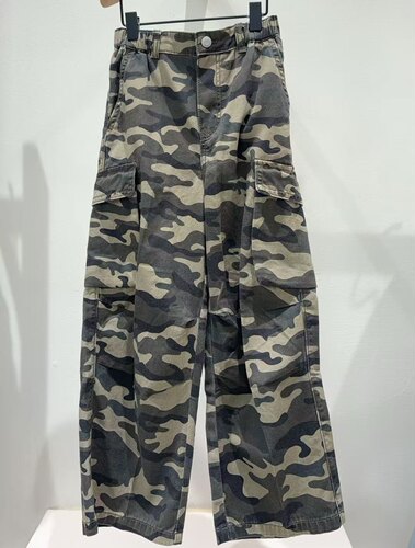 little moco童装26夏装新款男女童迷彩牛仔裤长裤KBF2JEN017