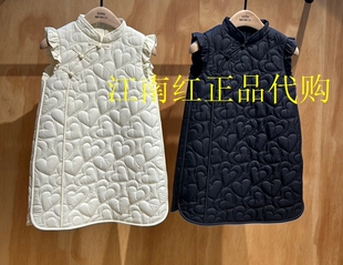 little moco童装25年冬款女童新中式旗袍连衣裙子KBE4DRS012
