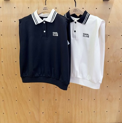 little moco童装25夏季男女童学院风背心无袖T恤Polo衫KBE2TOP013