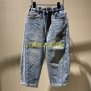 little moco专柜正品25秋季男女童牛仔裤香蕉裤长裤子 KBD4JEN004