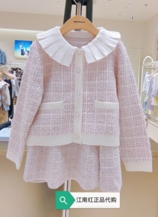 F2FCF4365 mini peace太平鸟正品童装2025冬装新款女童休闲套装