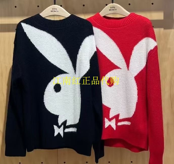 littlemoco专柜正品24年冬男女童圆领毛衣提花针织衫KBD4SWT031