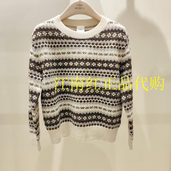 littlemoco专柜正品25年冬款新品儿童含羊毛针织衫KBE4SWT010
