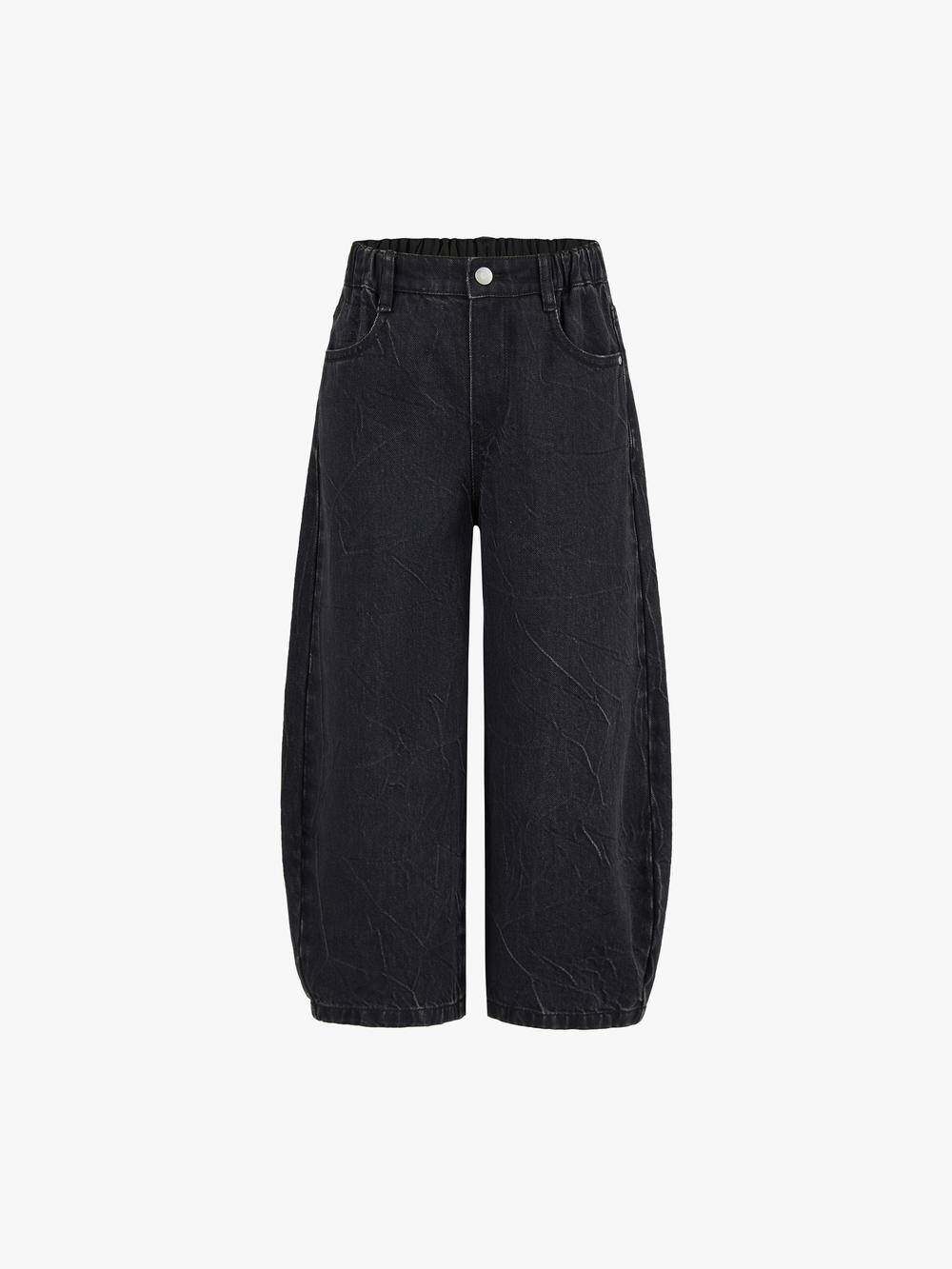 little moco童装26春新款男女童纯棉弯刀裤牛仔裤长裤KBF1JEN013