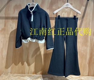 little moco专柜正品25年冬女童绒感立领长袖休闲套装KBE4SUT003