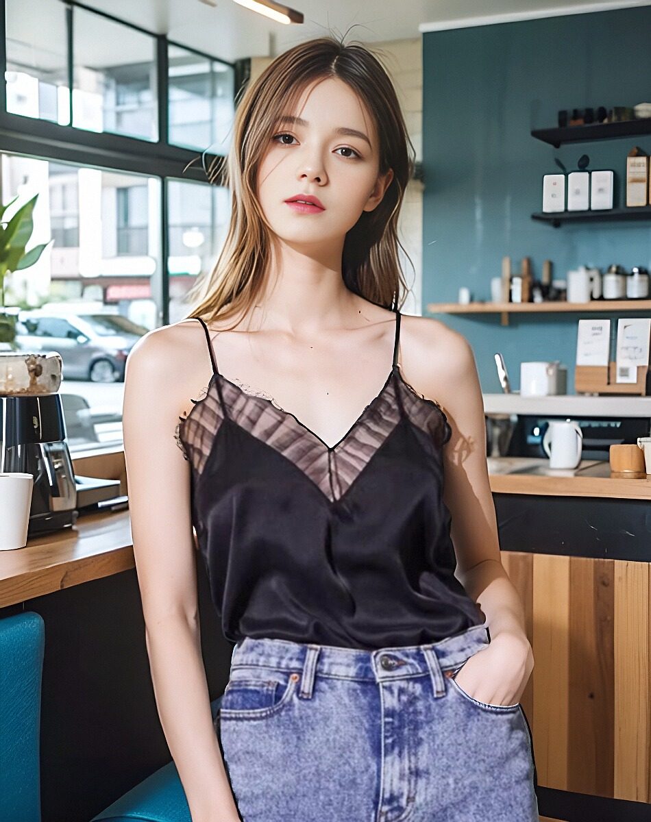 IRO Pyre【秦岚同款】法式轻奢百搭睫毛蕾丝吊带背心内搭上衣女