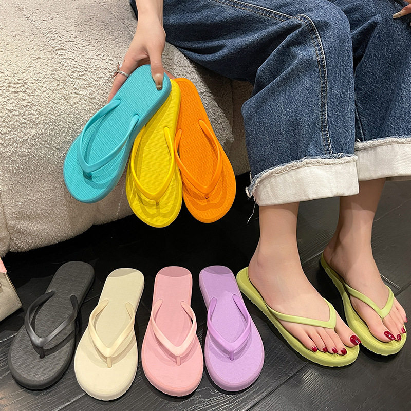 夹脚防滑简约户外海边沙滩凉拖女