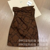 BMQ 优雅气质侧蝴蝶结褶皱抹胸连衣裙 2024秋冬款 高阶版 玳购级