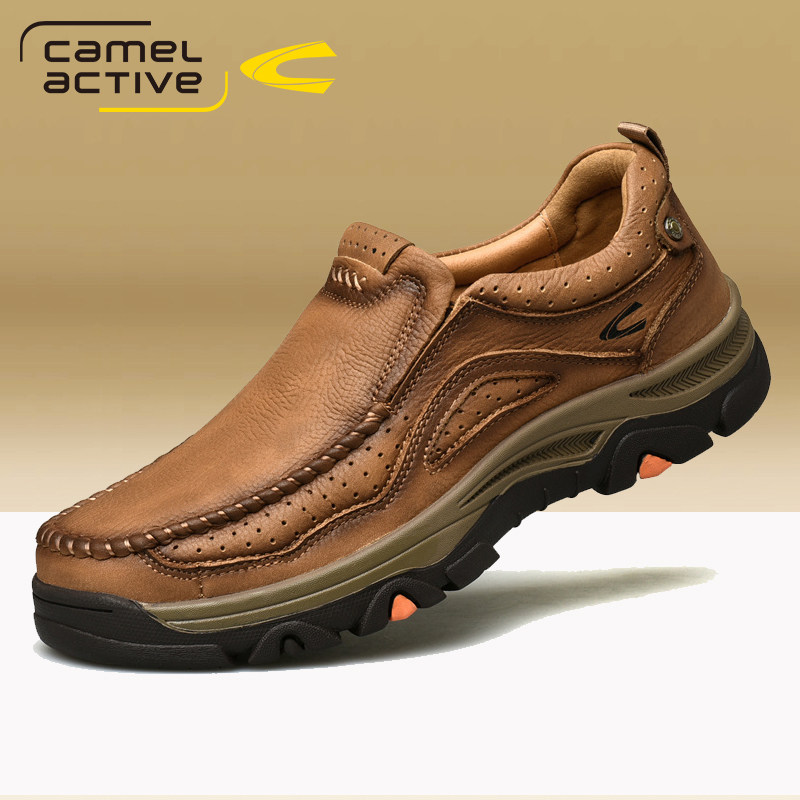 德国骆驼动感春季秋季牛皮男套脚高档真皮皮鞋男士日常户外休闲鞋,流行男鞋,单鞋,淘宝优惠券,粉丝福利购,淘宝优惠卷