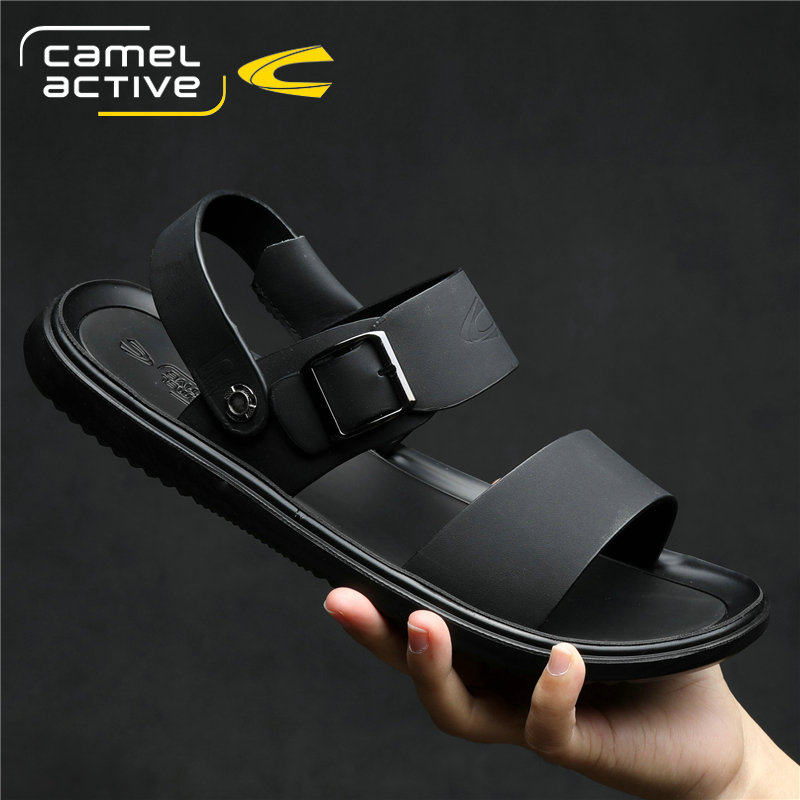 德国骆驼动感真皮男士凉鞋2024新款夏季凉拖鞋男外穿防滑沙滩鞋男,流行男鞋,沙滩鞋,淘宝优惠券,粉丝福利购,淘宝优惠卷