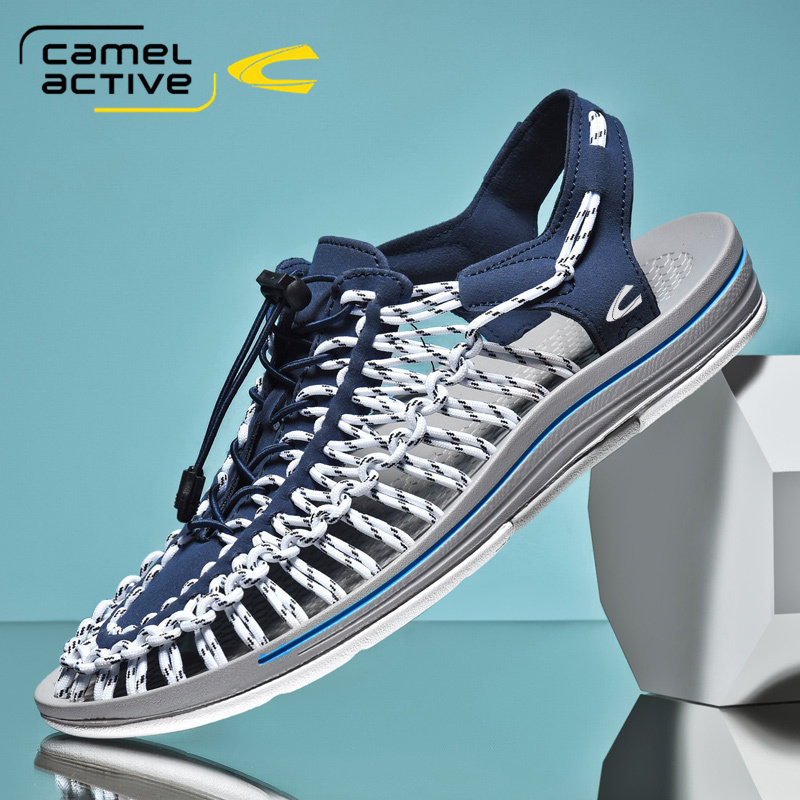 德国骆驼动感洞洞鞋春季夏季外穿沙滩鞋男士编织凉鞋镂空凉拖鞋,流行男鞋,洞洞鞋,淘宝优惠券,粉丝福利购,淘宝优惠卷