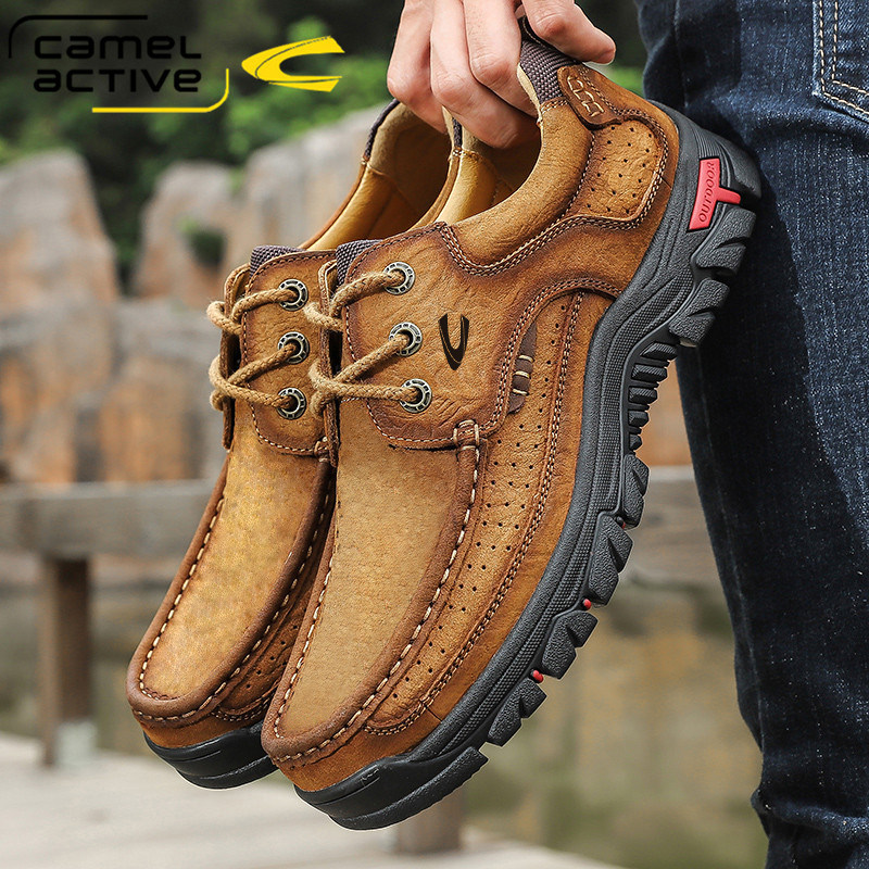 德国骆驼动感夏季男鞋户外休闲鞋真皮透气镂空凉鞋中老年爸爸皮鞋,流行男鞋,单鞋,淘宝优惠券,粉丝福利购,淘宝优惠卷