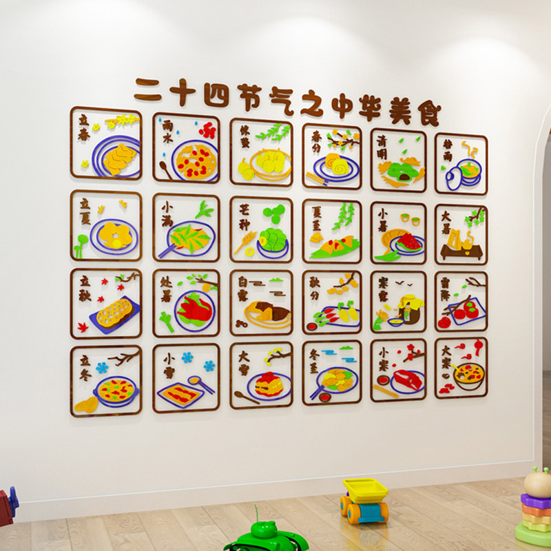 幼儿园中国风传统文化主题墙面装饰楼梯教室环境创设布置材料墙贴