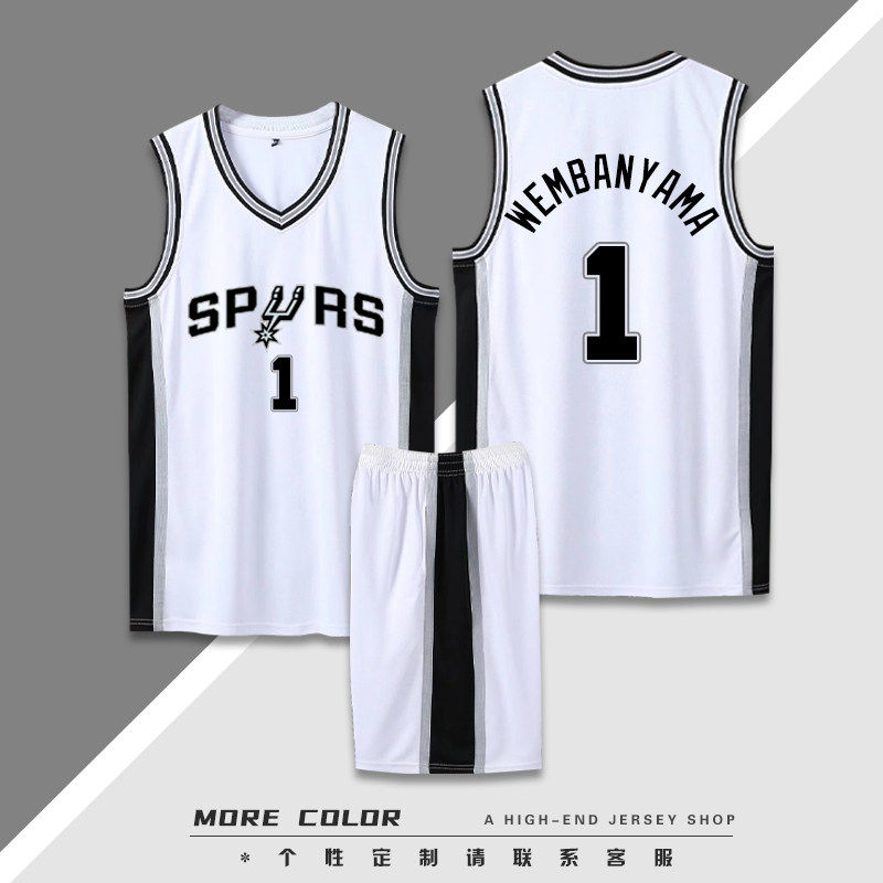 文班亚马1号球衣马刺队邓肯德罗赞吉诺比利伦纳德帕克篮球服套装