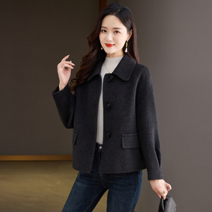 高级感韩版 秋冬濮院小个子羊毛呢子外套 双面羊绒大衣女2024年新款