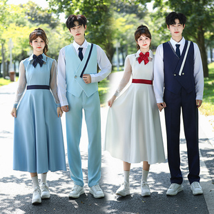 中学生朗诵合唱比赛演出服初中高中生合唱团表演服运动会班服套装