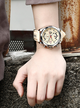 FIDODIDO七喜小子手表多功能三眼计时潮酷中学生运动风百搭腕表男