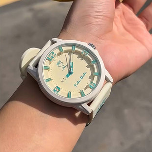 fidodido七喜小子手表男女同款 多巴胺简约百搭潮流中学生情侣腕表